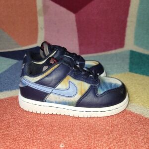 Nike Dunk Low SE Graffitti Obsidian Toddler  Multi Color TieDye Sneakers Size 7C